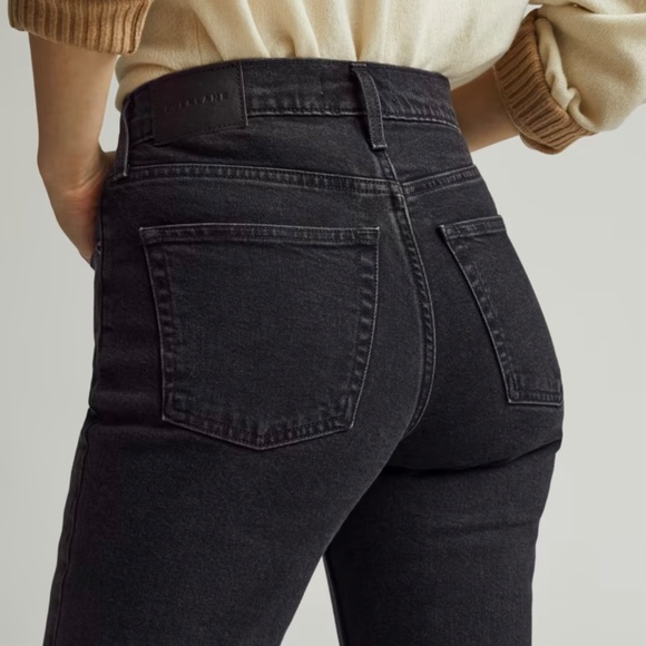Everlane Women's Original Cheeky Jean Size 25 Black Straight Leg High Rise Crop - Picture 4 of 16